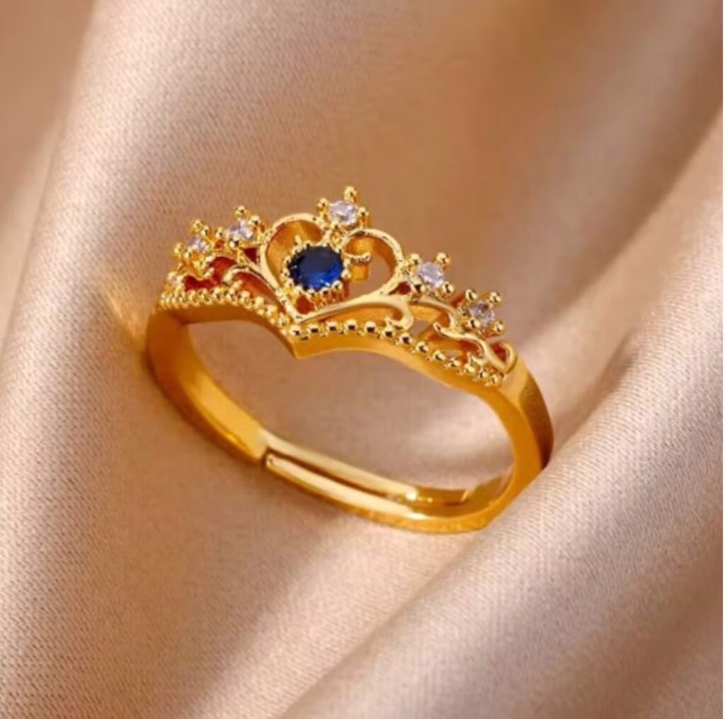 Crown-Inspired Adjustable Ring