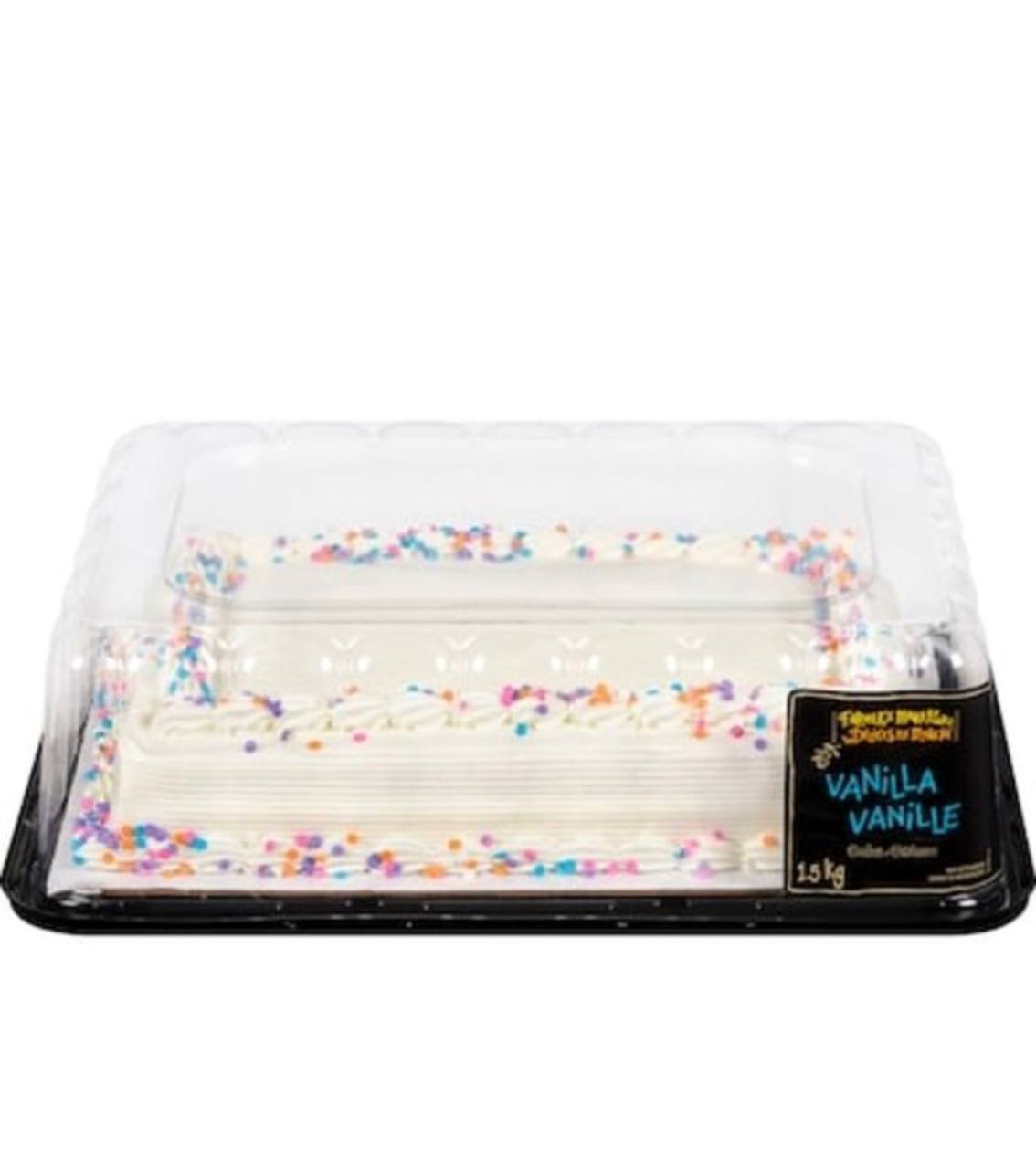 Farmer's Market Vanilla Occasion Quarter Slab cake