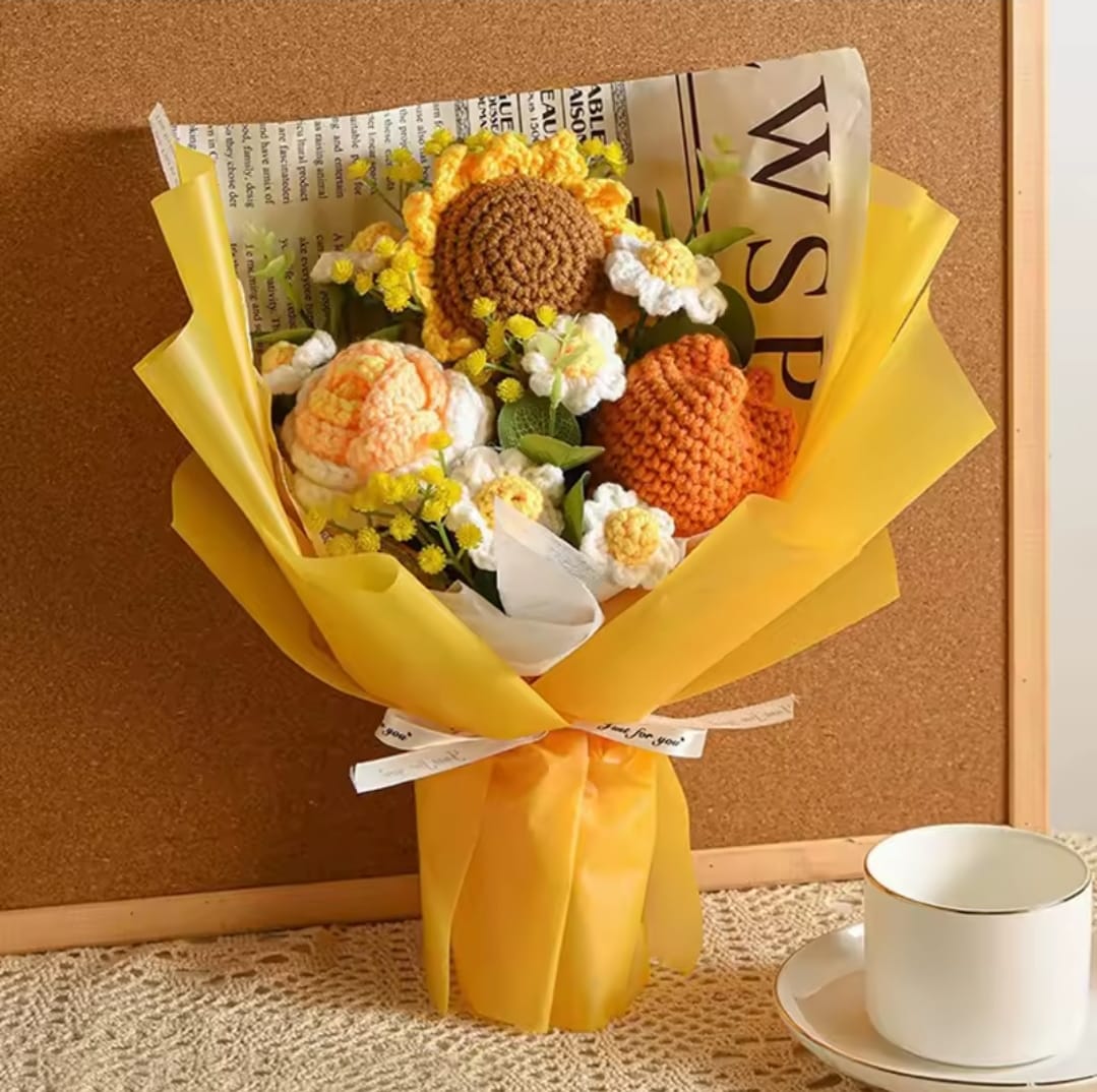 Handmade Crochet Flower Bouquet
