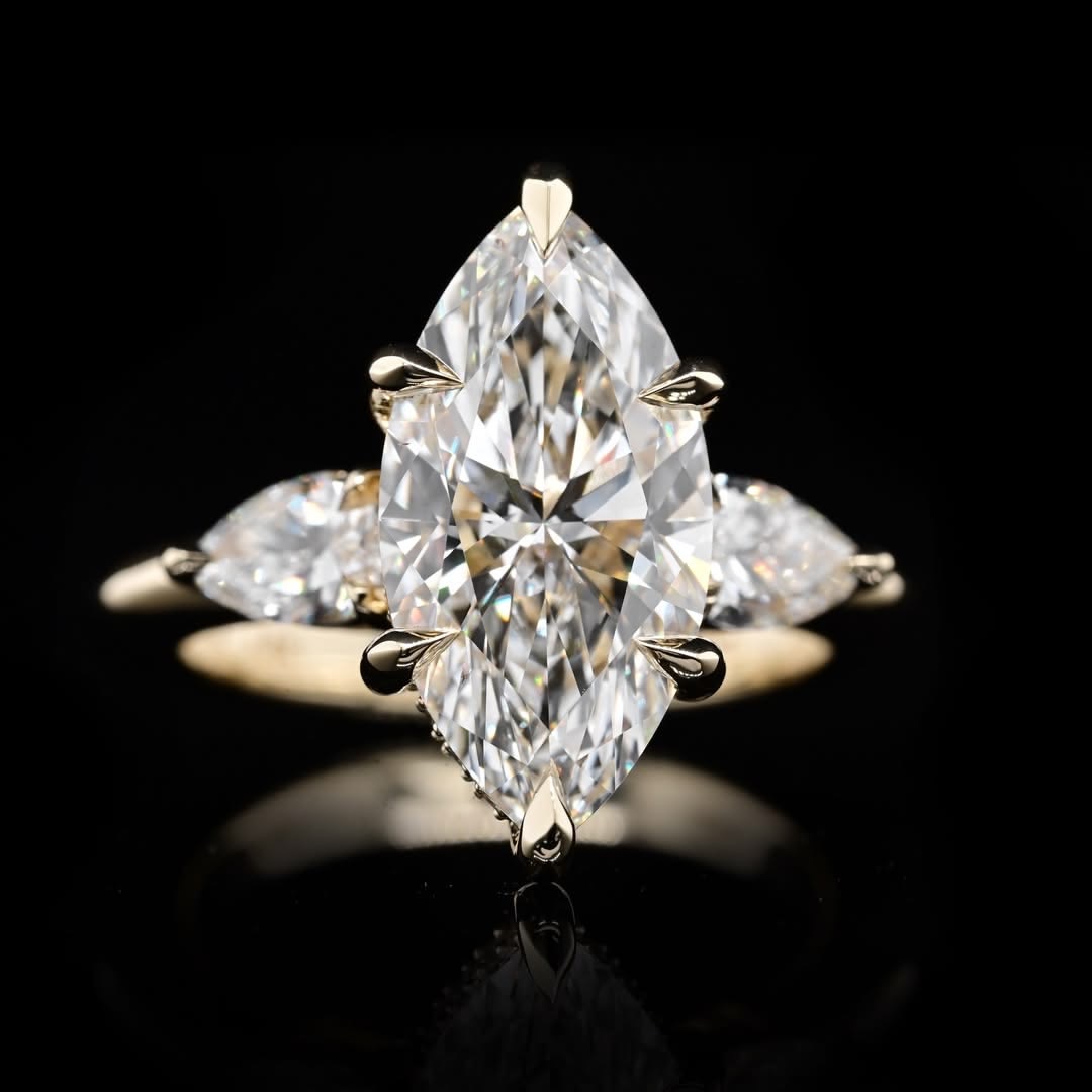 Marquise Cut Moissanite Ring
