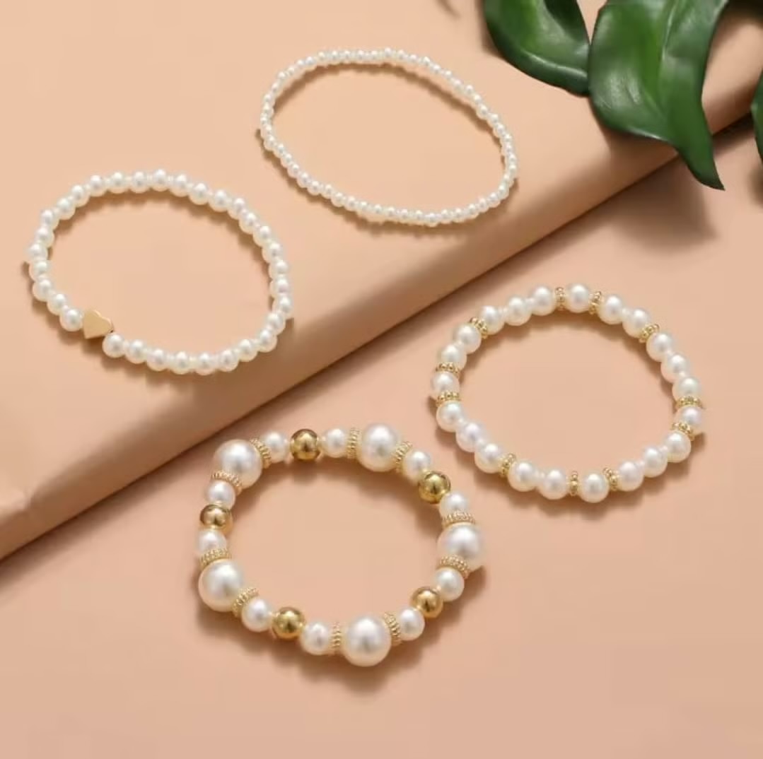 Pearl Bracelet Set
