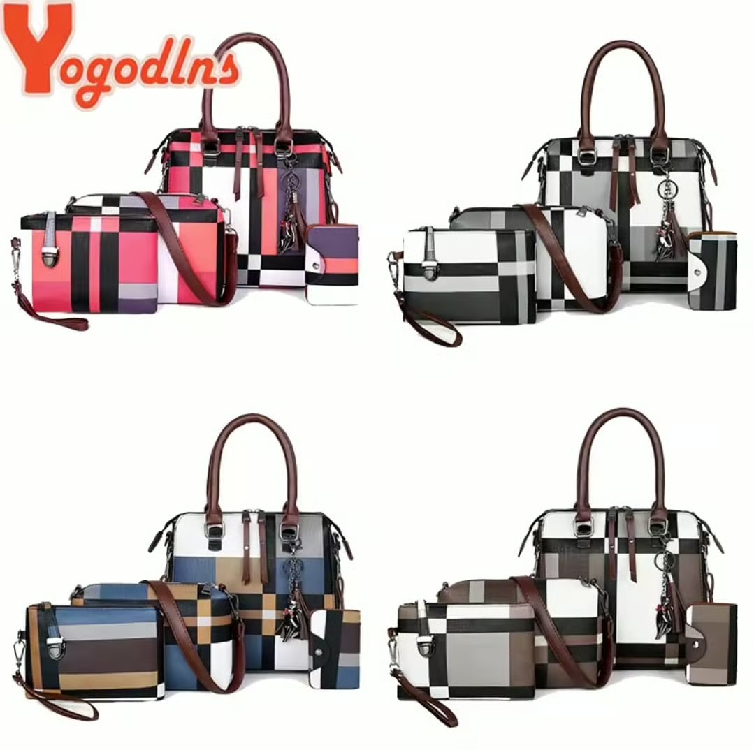 Plaid Handbag Sets