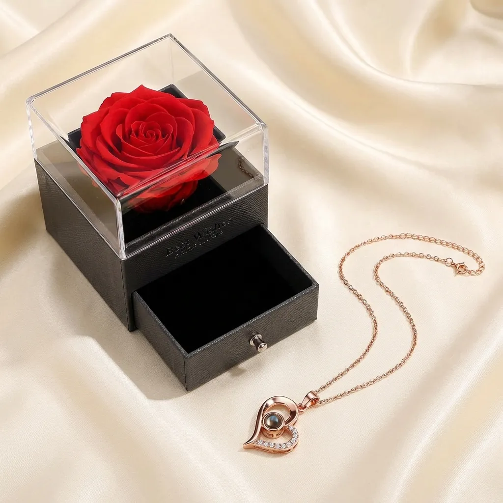 Preserved Rose And Necklace II