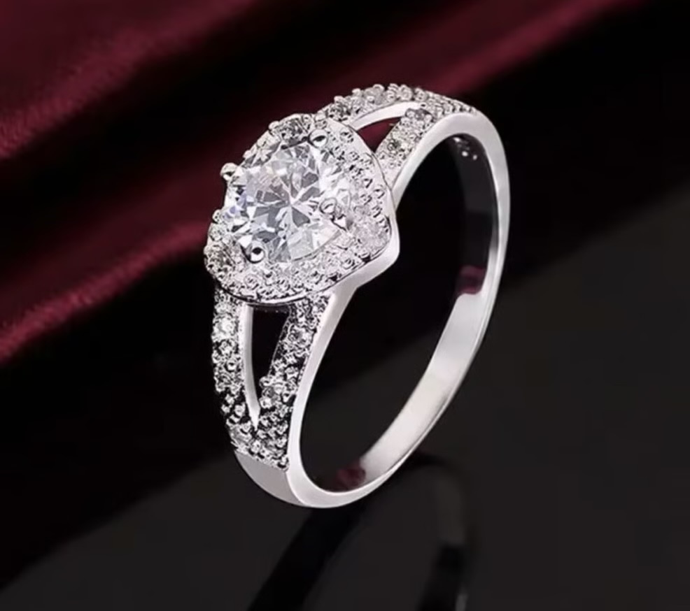 Sterling Silver Heart shaped Ring