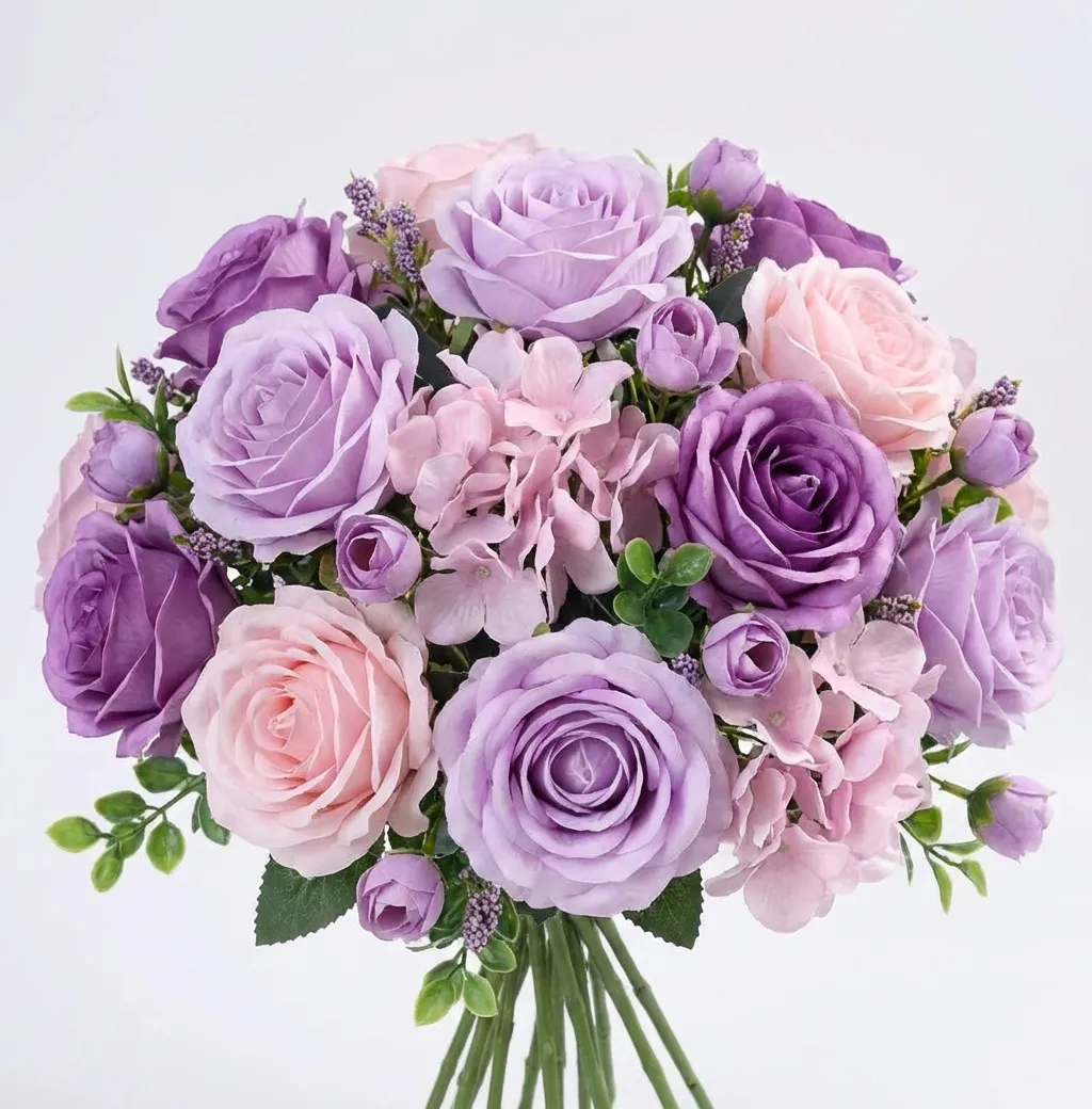 Artificial Peonies Flowers - Dark Pinkish