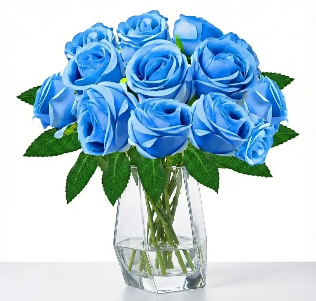 Artificial Rose Flowers - Blue