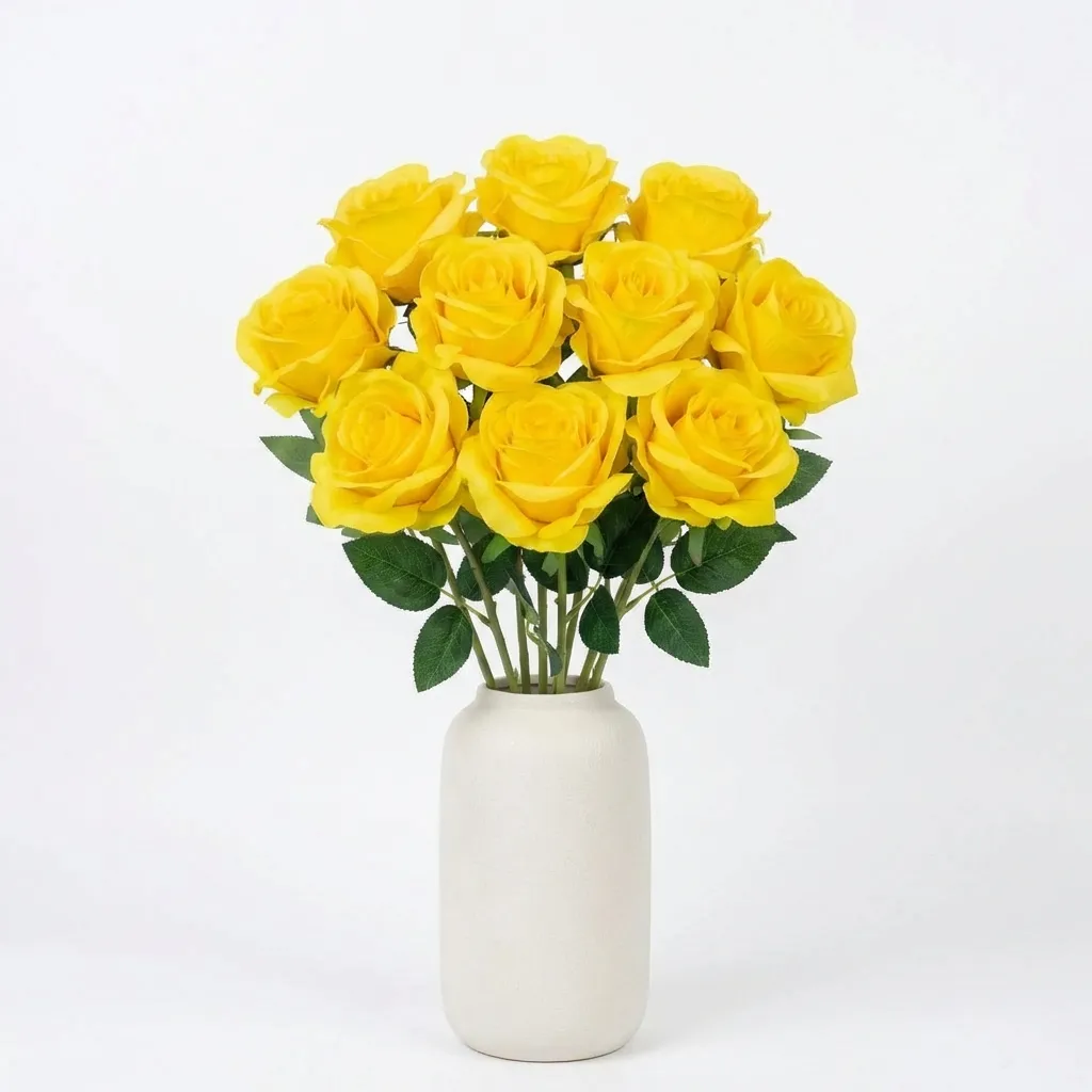 Artificial Rose Flowers - Yellow