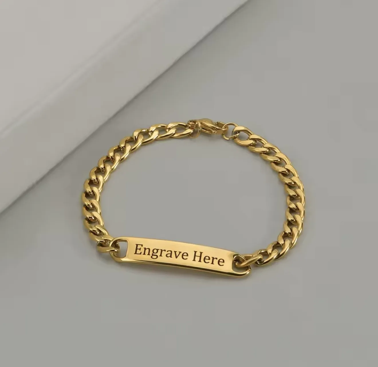 Customized Bracelet For Men - Gold