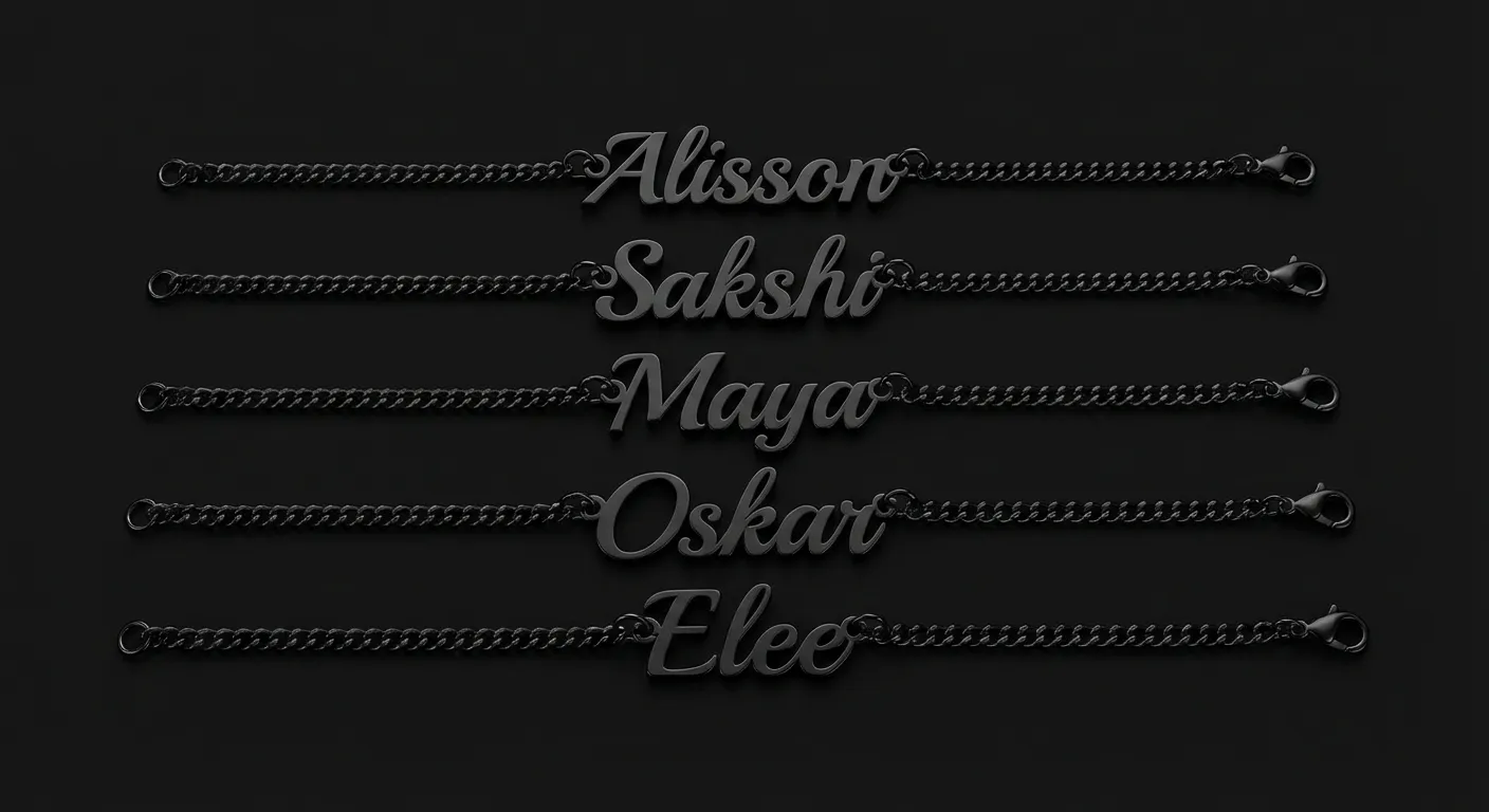 Customized Necklace - Black