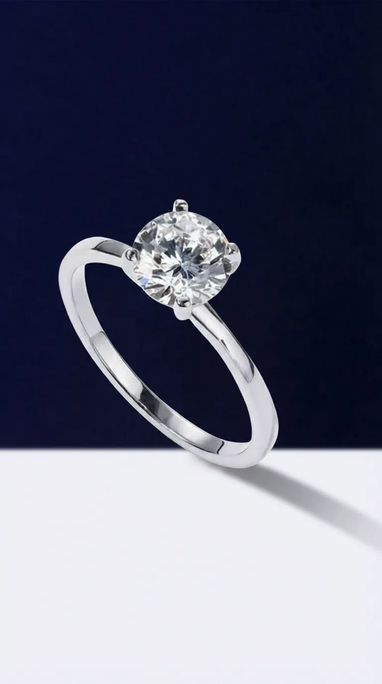 Female Engagement Ring 1.5 CT Moissanite - White Gold