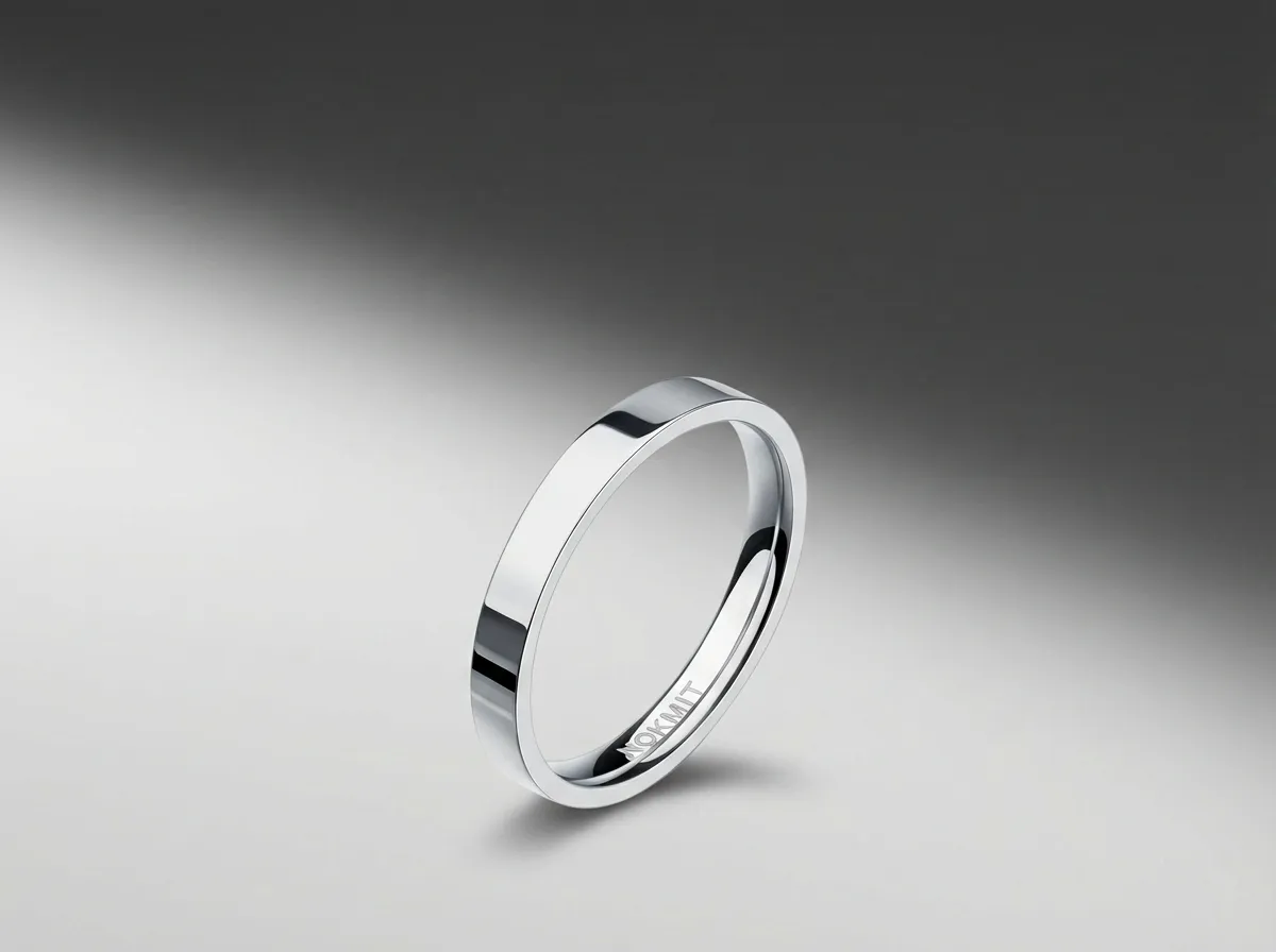 Female Stainless Band Ring - Silver