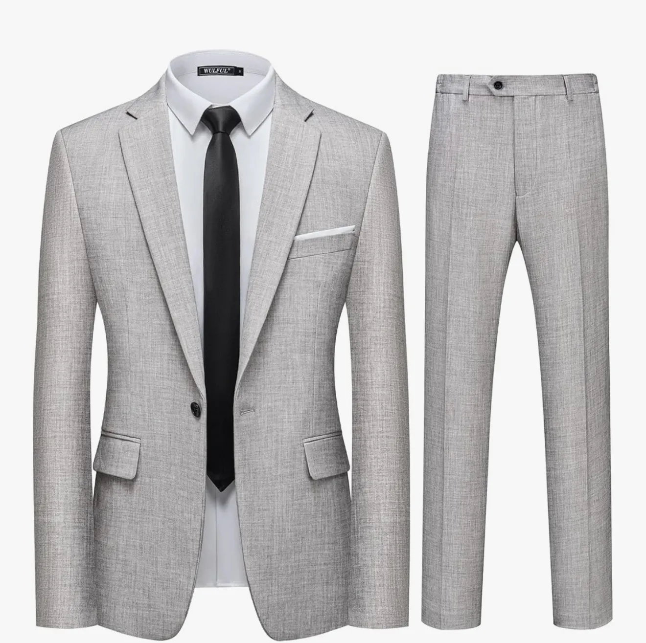 Male 2-Piece Suit - Light Gray