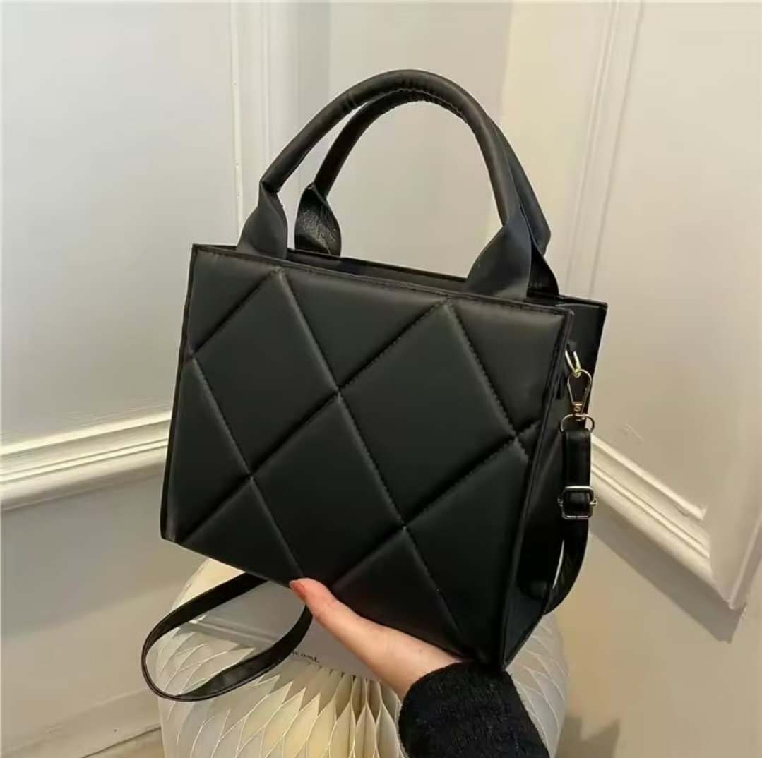 Quilted Handbag - Black