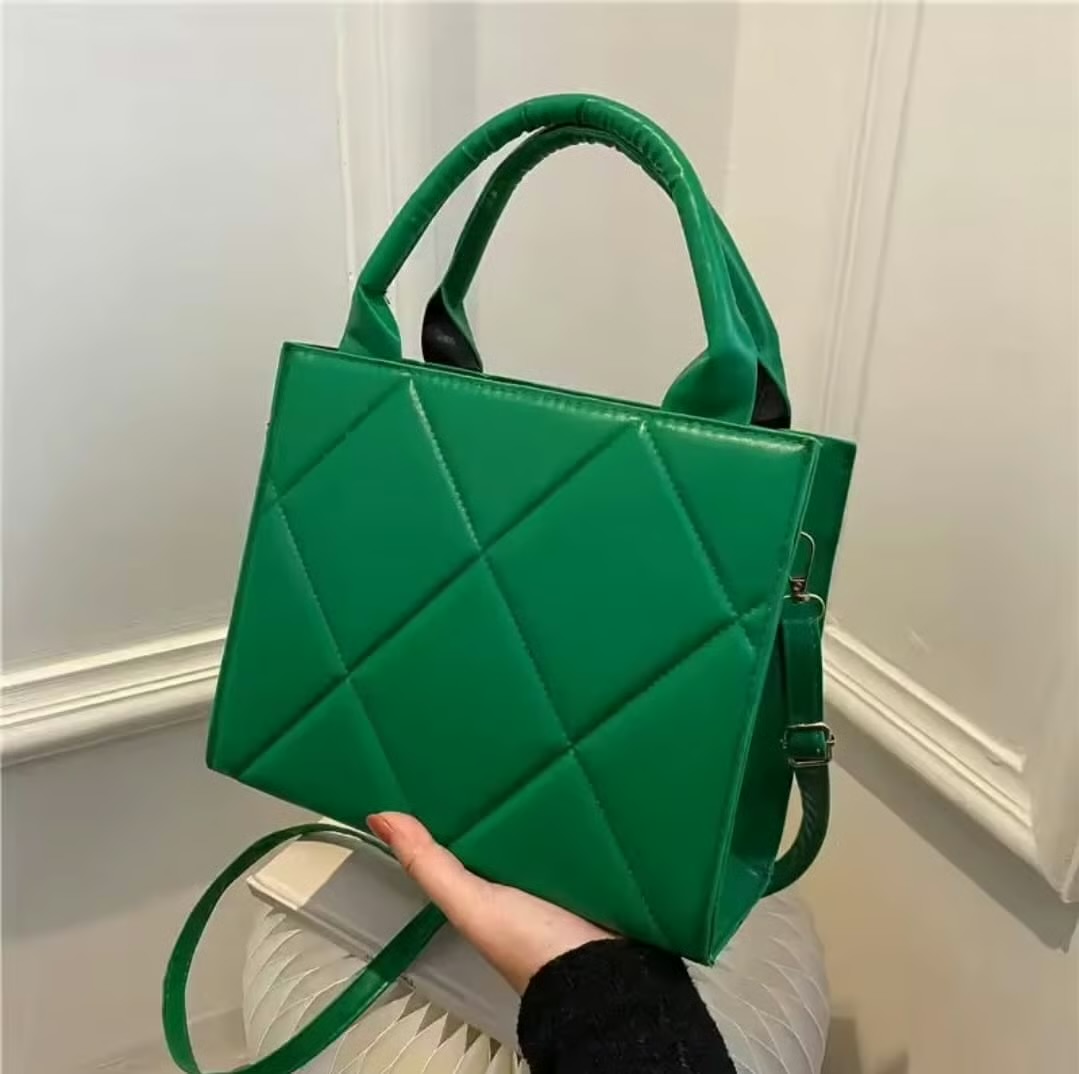 Quilted Handbag - Green