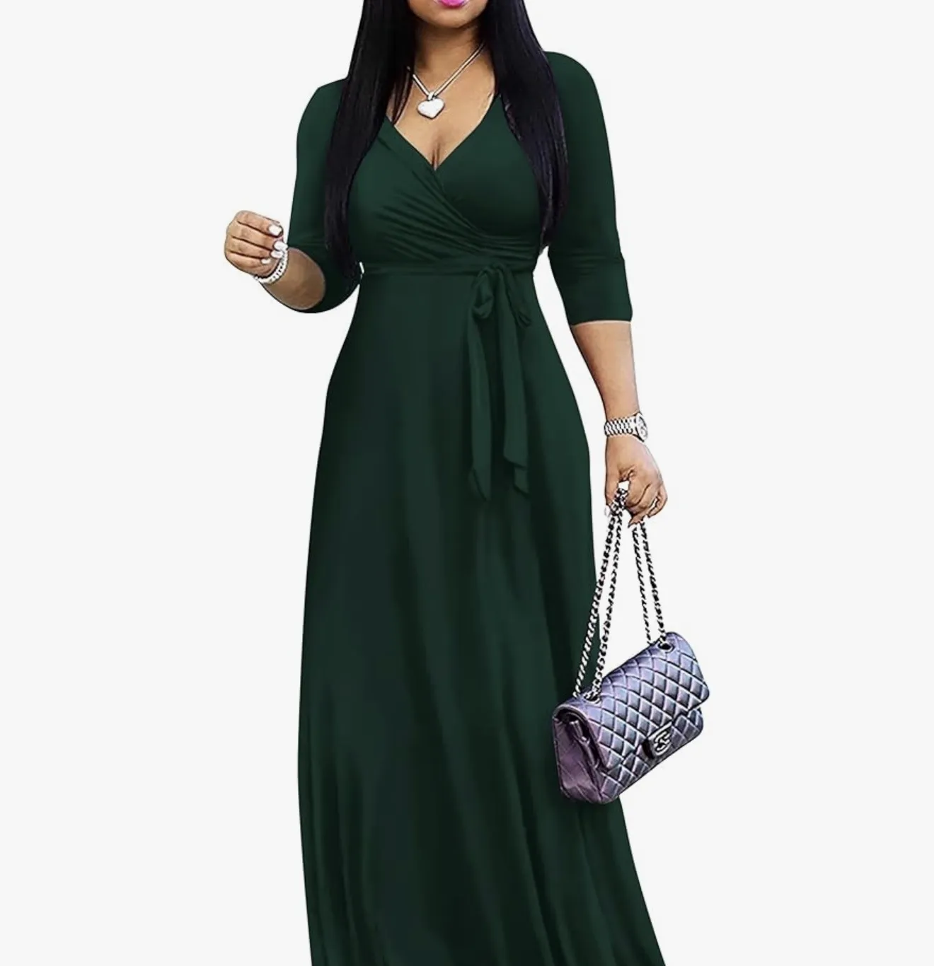 Women Maxi Gown - Green