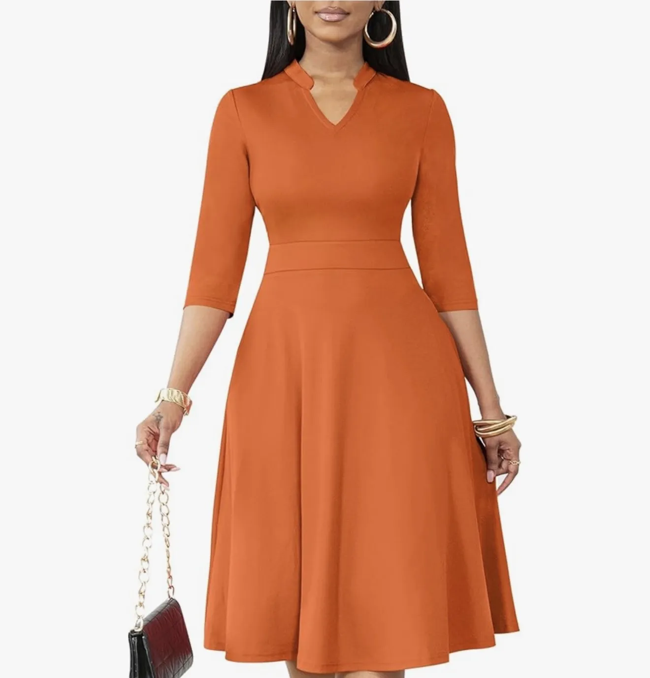 Women’s Flare Gown - Orange