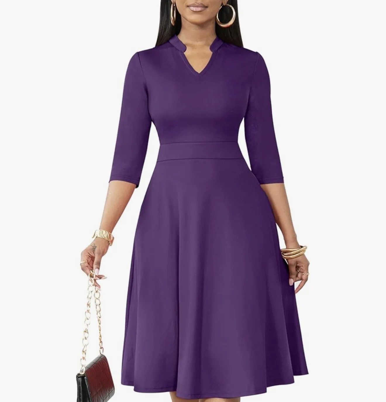 Women’s Flare Gown - Purple