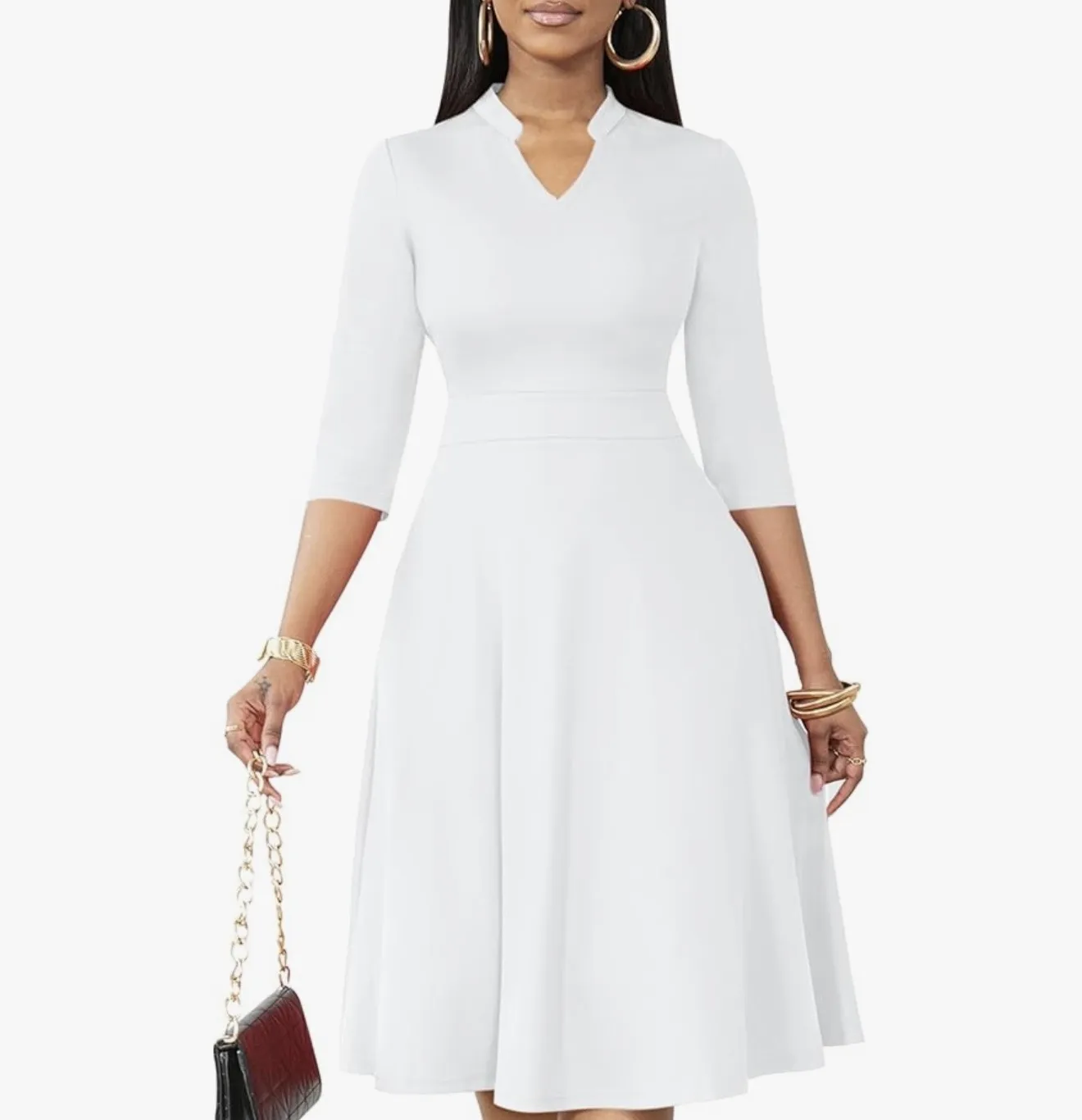 Women’s Flare Gown - White